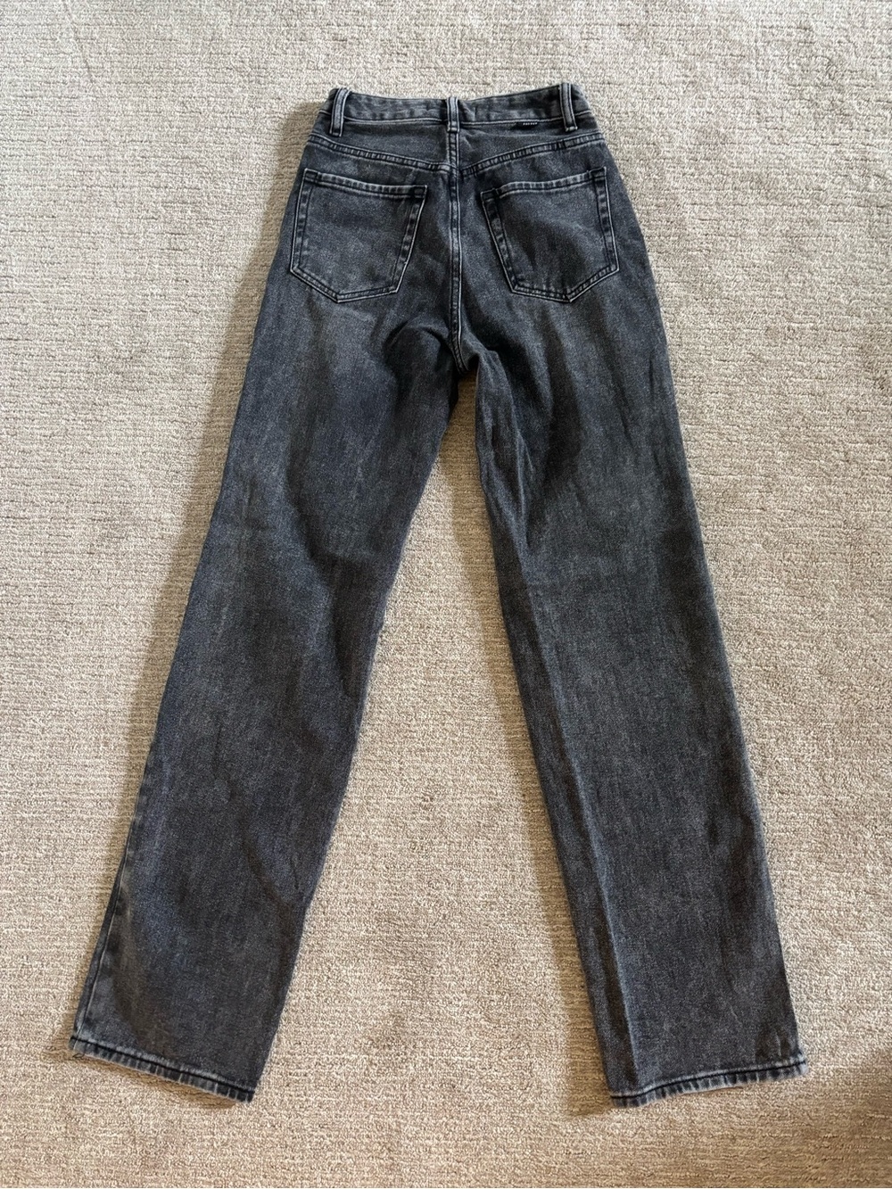 PacSun Black Washed Straight-Leg Jeans with Knee Distress - Picture 2 of 2